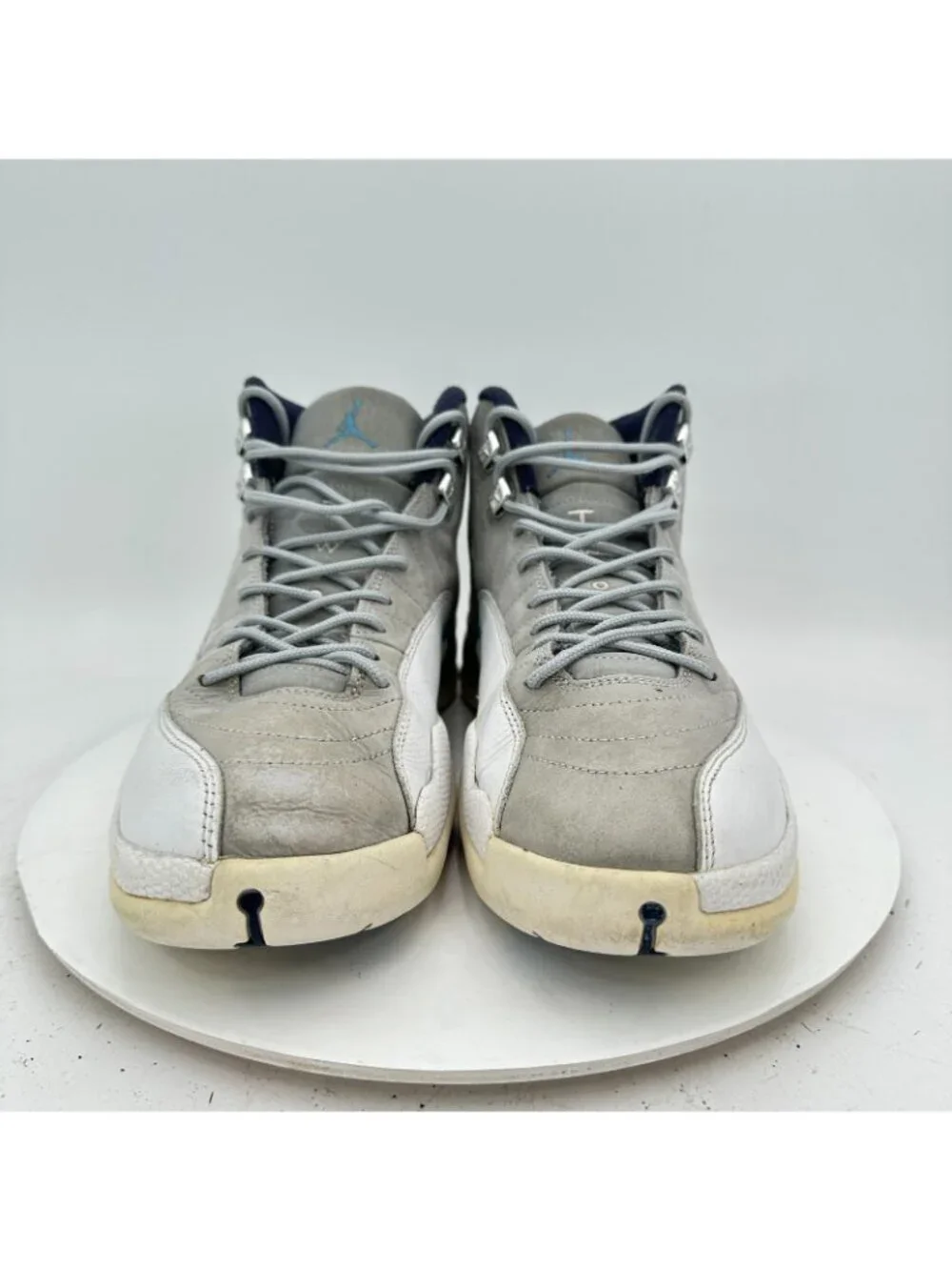 Nike Air Jordan 12 Retro Men Size 10.5 130690-007 Grey University Blue Shoes